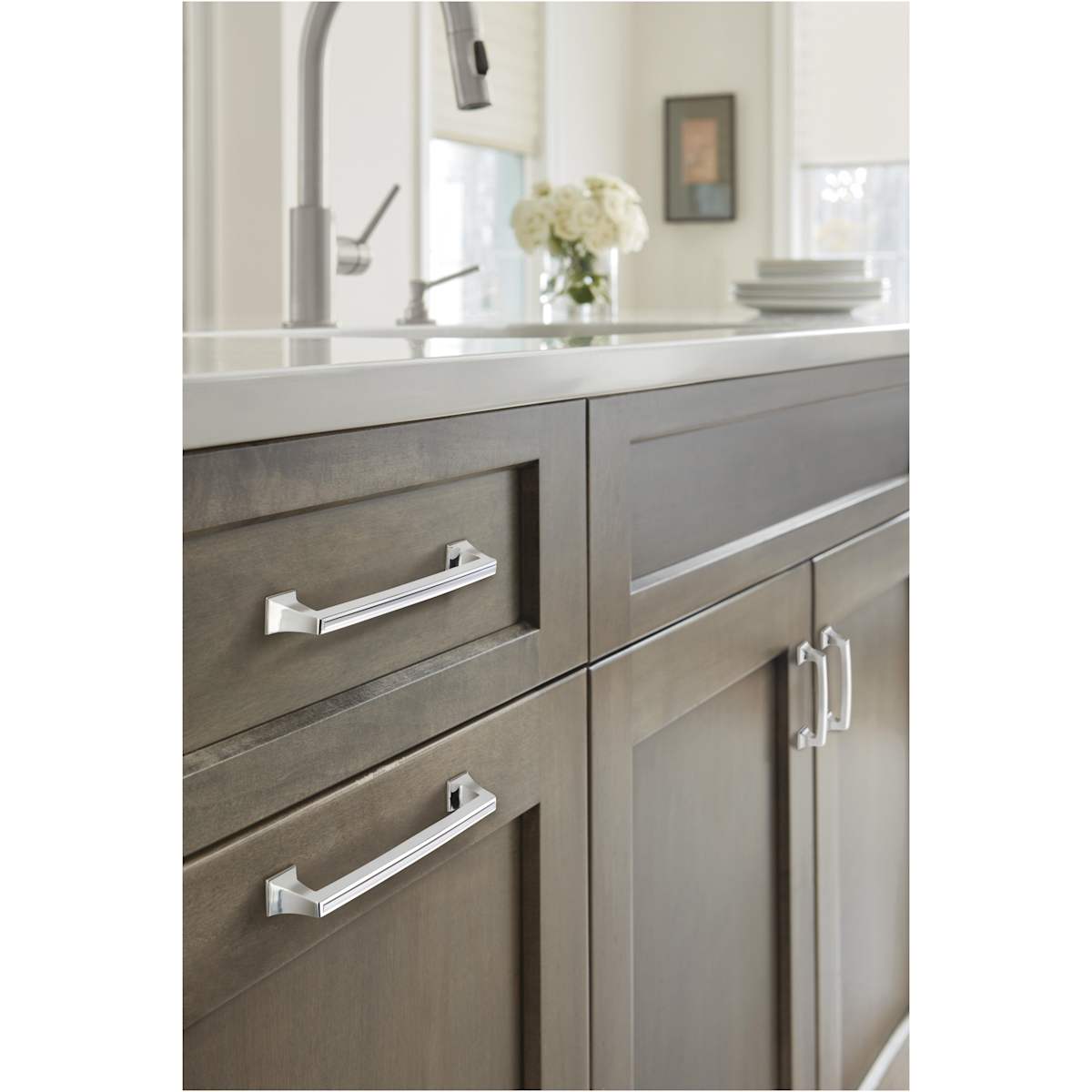 Amerock - BP53031CZ - Mulholland 3-3/4 Inch Center to Center Handle Cabinet Pull in Champagne Bronze