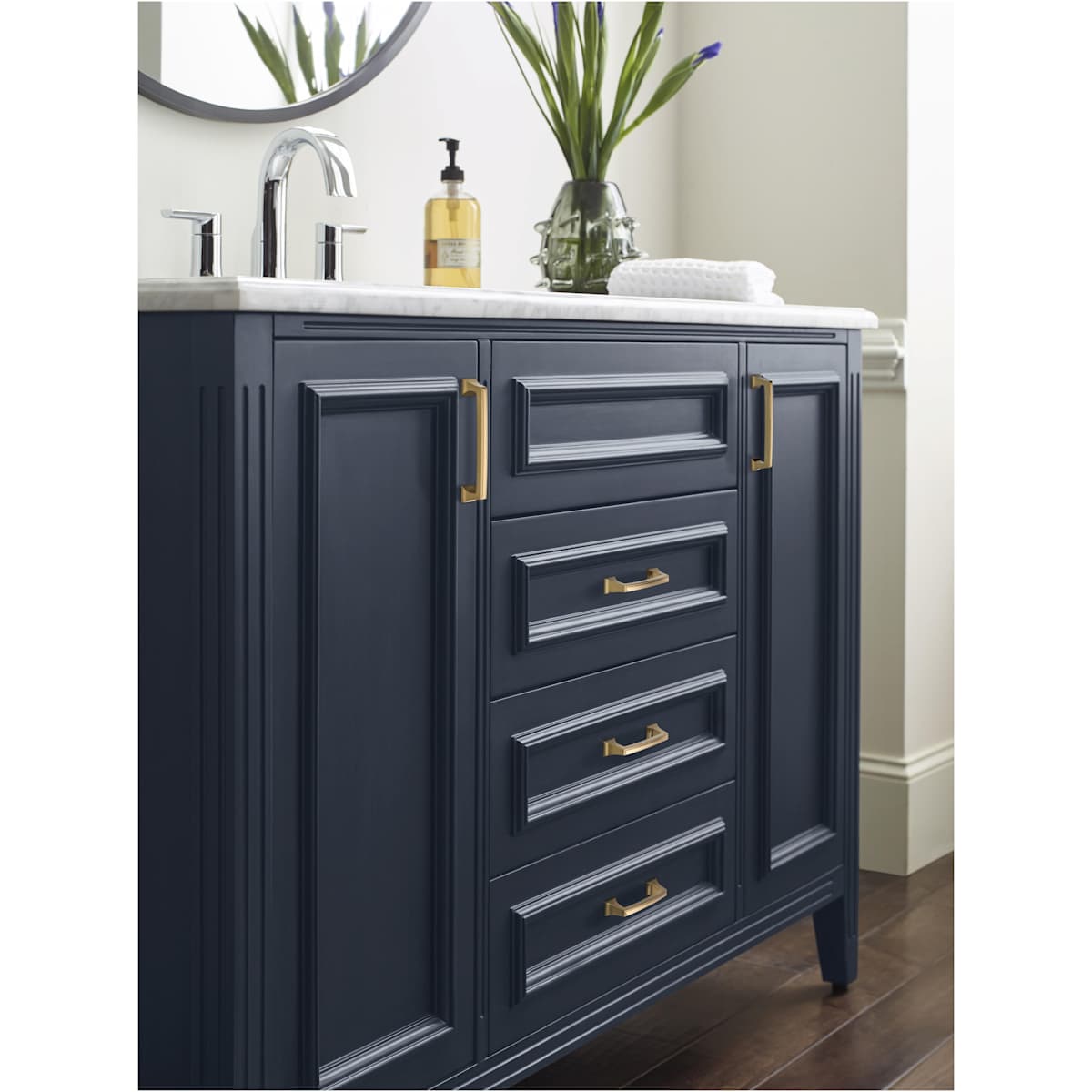Amerock - BP5352926 - Mulholland 5-1/16 Inch Center to Center Handle Cabinet Pull in Polished Chrome