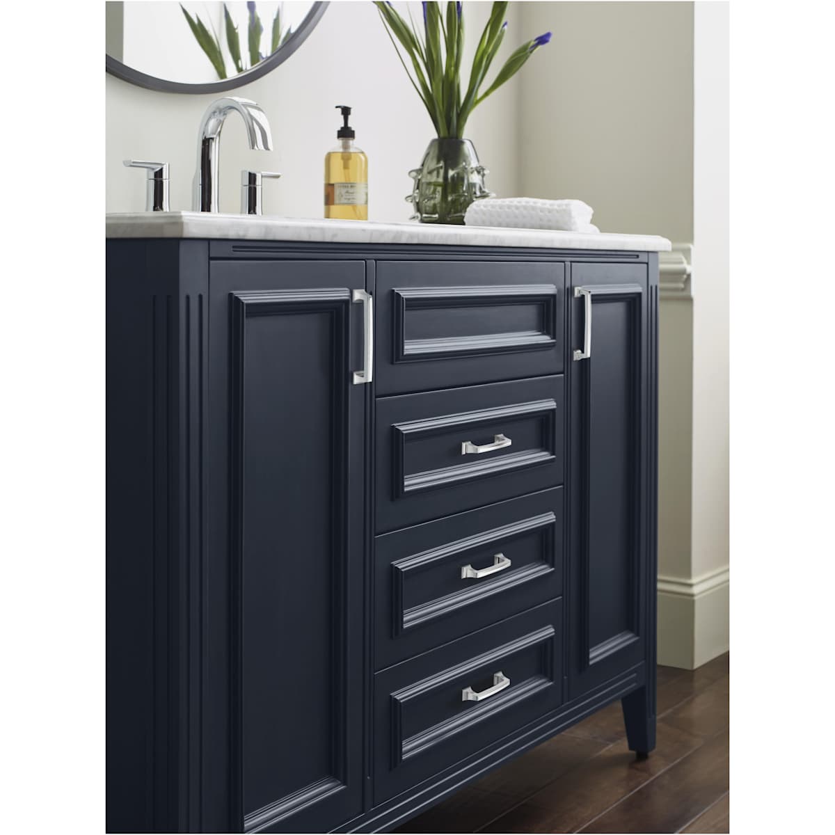 Amerock - BP5352926 - Mulholland 5-1/16 Inch Center to Center Handle Cabinet Pull in Polished Chrome