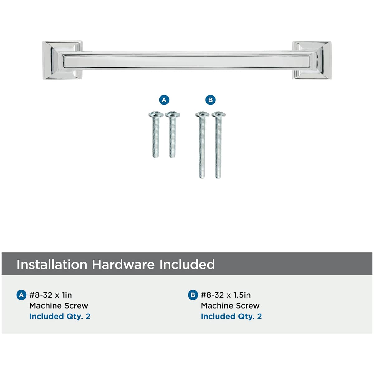 Amerock - BP5352926 - Mulholland 5-1/16 Inch Center to Center Handle Cabinet Pull in Polished Chrome