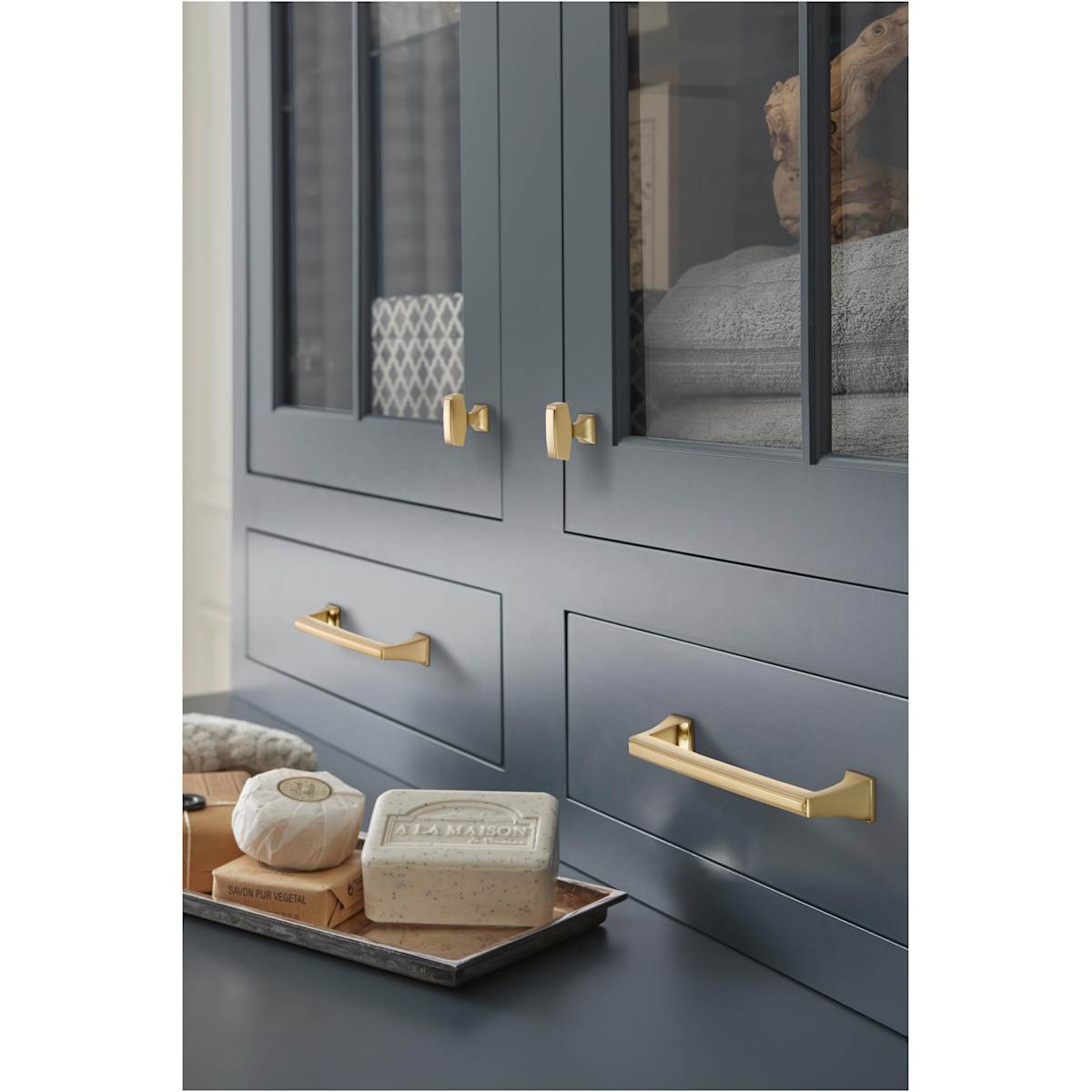 Amerock - BP53530CZ - Mulholland 6-5/16 Inch Center to Center Handle Cabinet Pull in Champagne Bronze