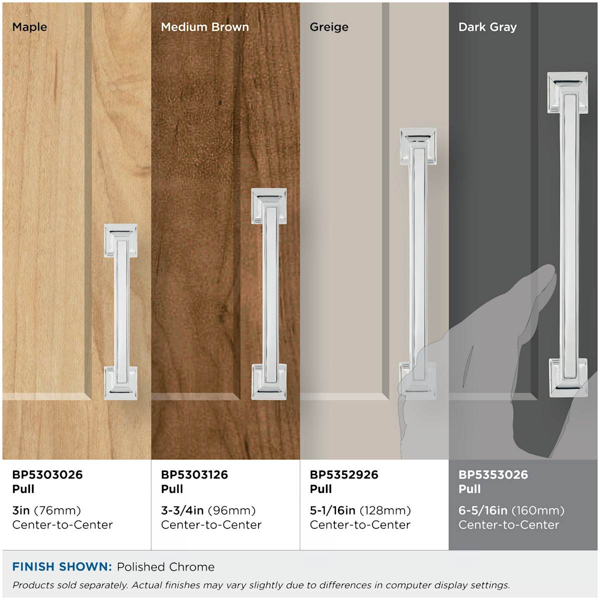 Amerock - BP53530CZ - Mulholland 6-5/16 Inch Center to Center Handle Cabinet Pull in Champagne Bronze