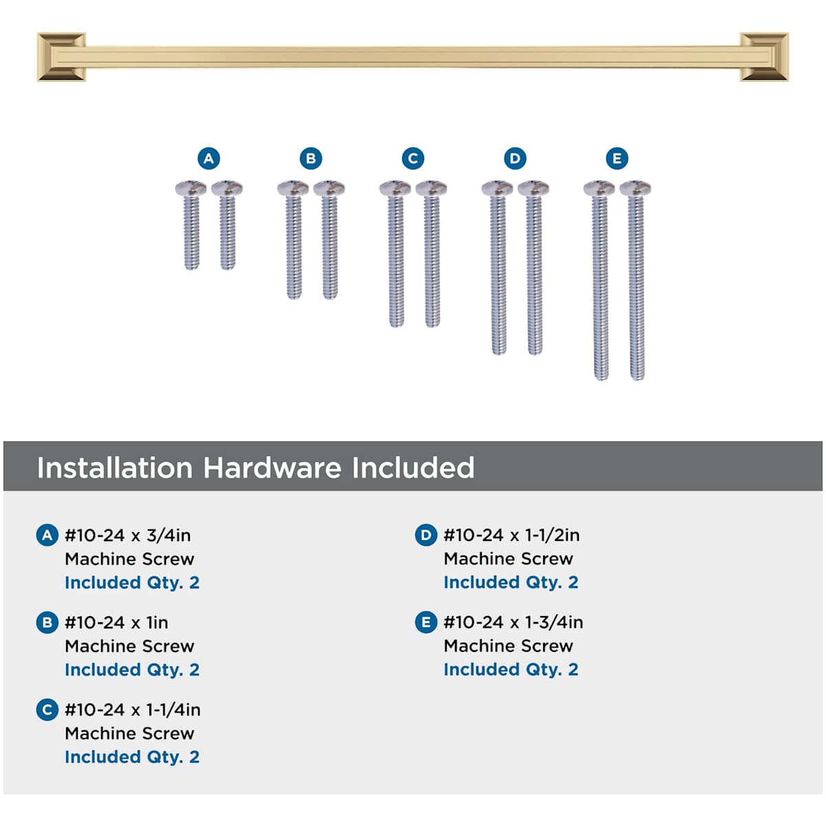 Amerock - BP53533BBZ - Mulholland 18 Inch Center to Center Appliance Pull in Golden Champagne