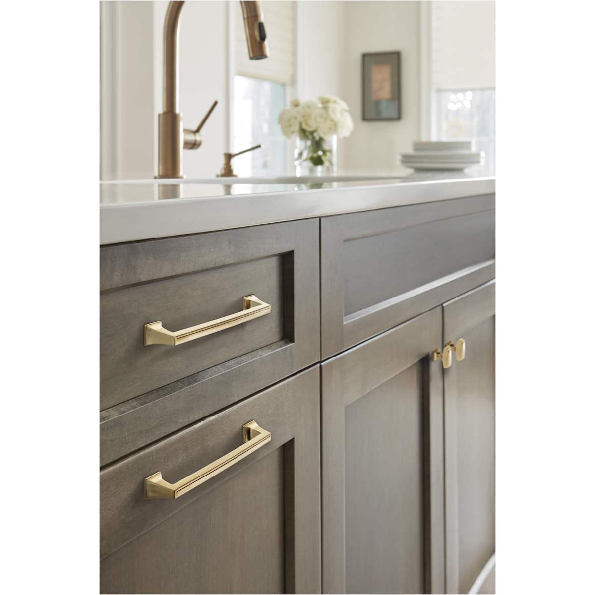 Amerock - BP535342PN - Mulholland 1-1/2 Inch Rectangular Cabinet Knob in Polished Nickel