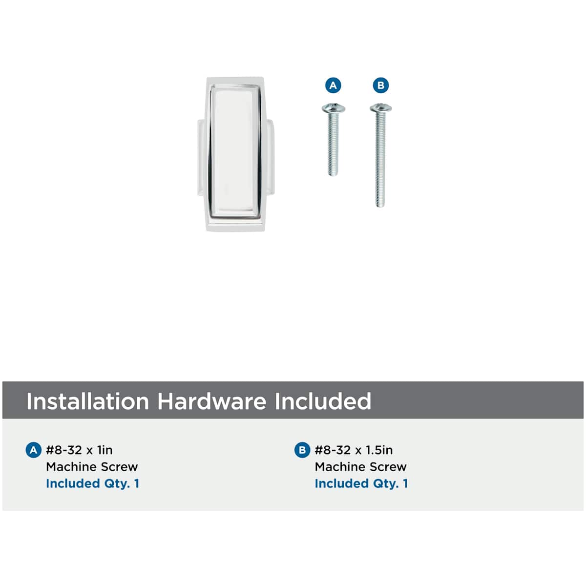 Amerock - BP535342PN - Mulholland 1-1/2 Inch Rectangular Cabinet Knob in Polished Nickel