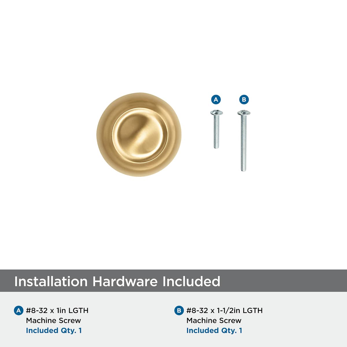 Amerock - BP53700PN - Kane 1-3/16 Inch Mushroom Cabinet Knob in Polished Nickel