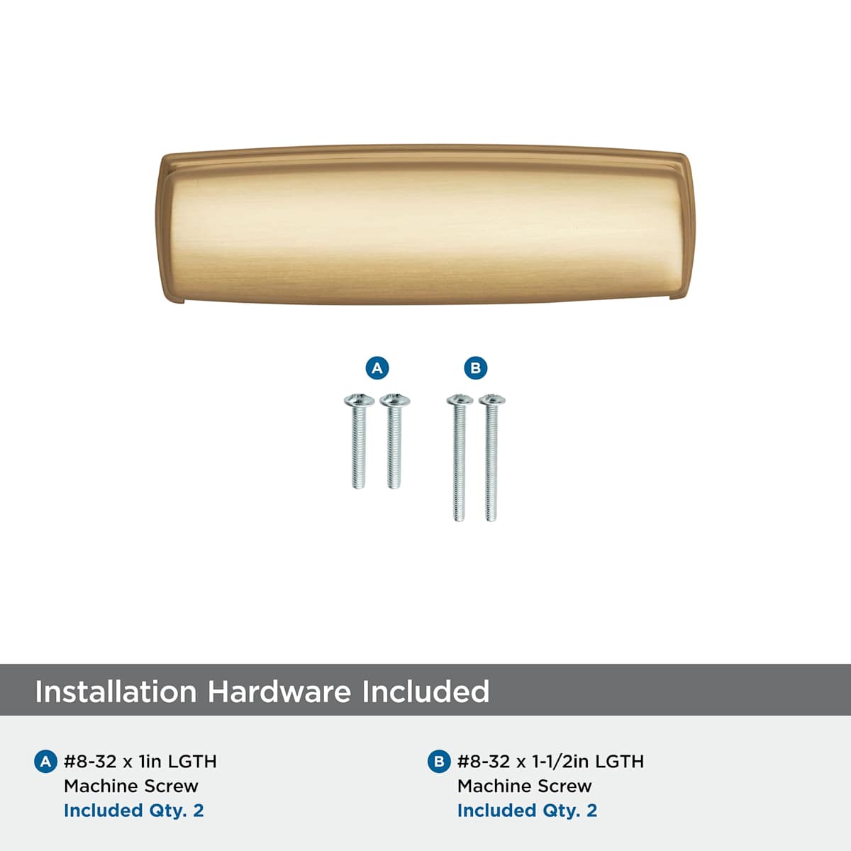 Amerock - BP53801ORB - Kane 3-3/4 Inch Center to Center Cup Cabinet Pull in Oil Rubbed Bronze