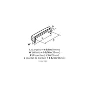 Amerock - BP53801ORB - Kane 3-3/4 Inch Center to Center Cup Cabinet Pull in Oil Rubbed Bronze