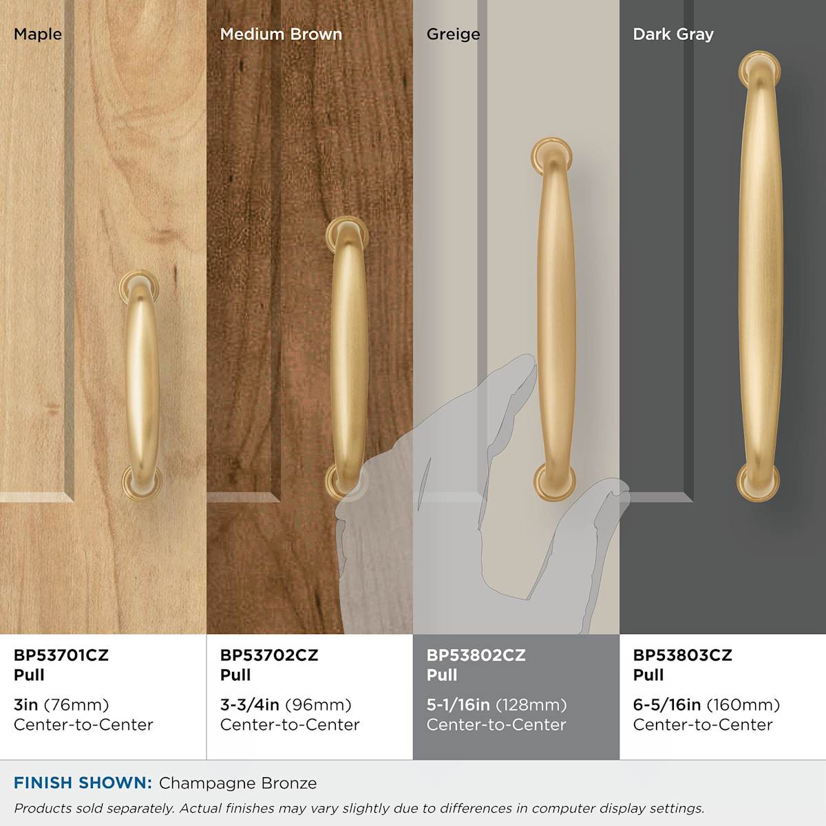 Amerock - BP53802G10 - Kane 5-1/16 Inch Center to Center Handle Cabinet Pull in Satin Nickel