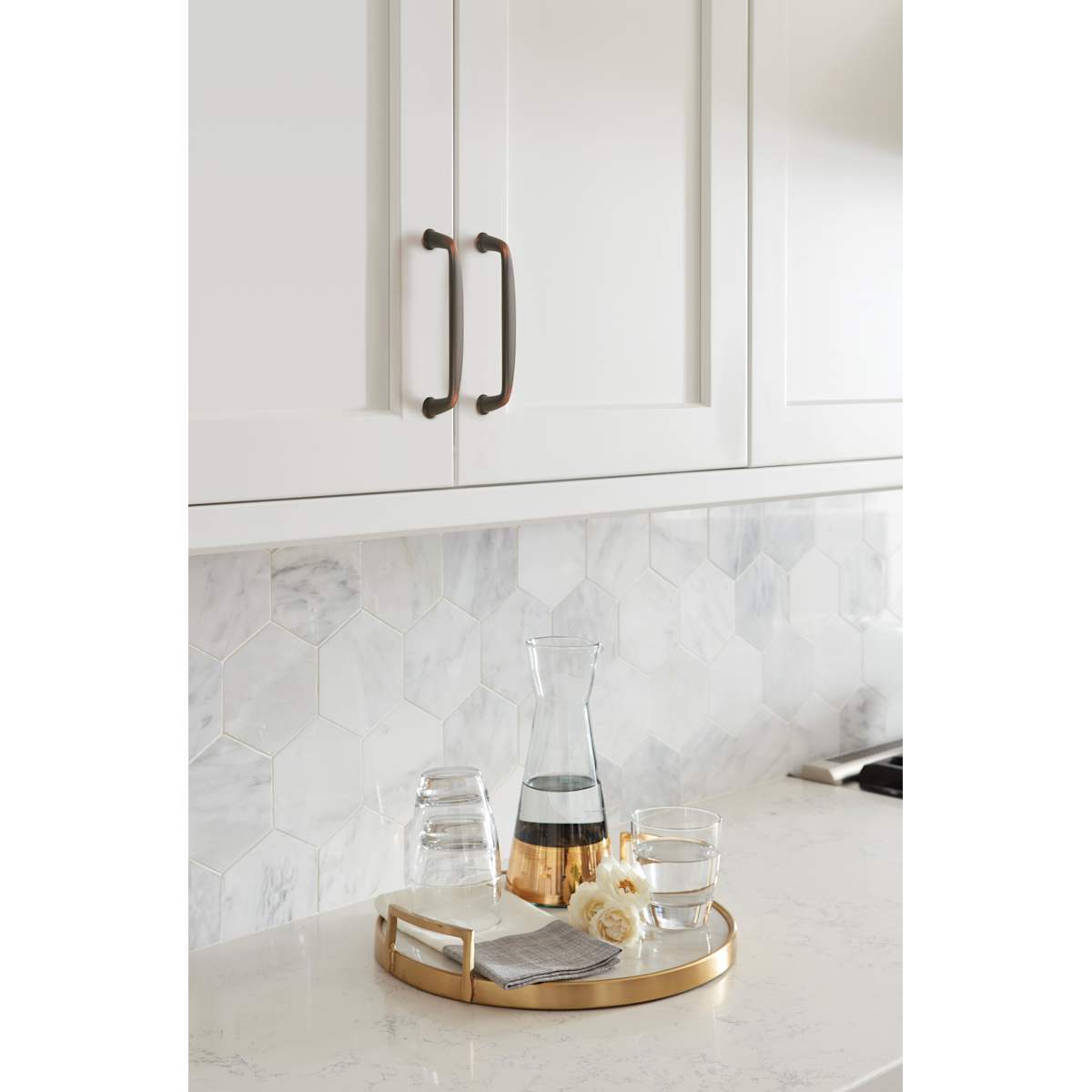Amerock - BP53802G10 - Kane 5-1/16 Inch Center to Center Handle Cabinet Pull in Satin Nickel