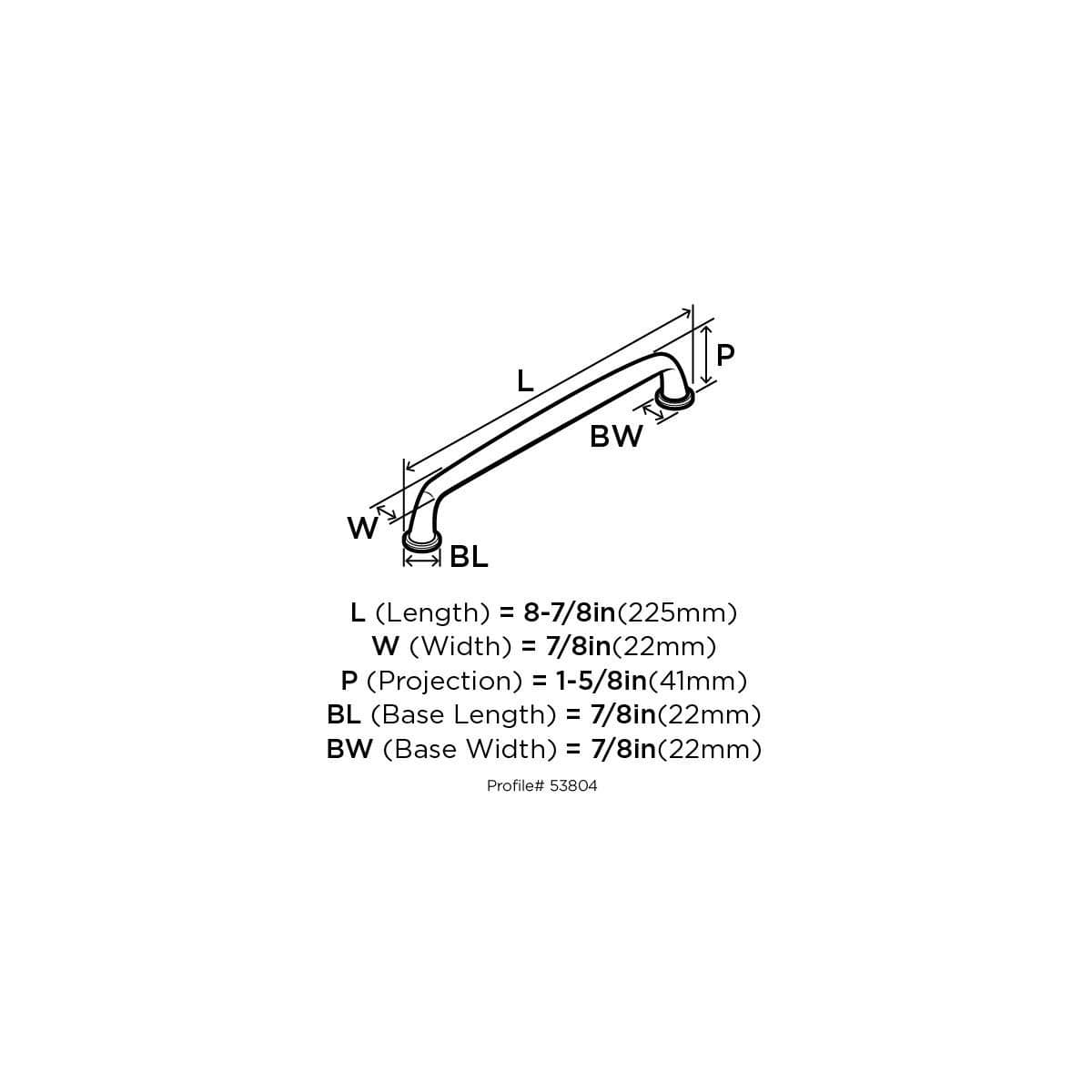 Amerock - BP53804BBR - Kane 8 Inch Center to Center Appliance Pull in Black Bronze