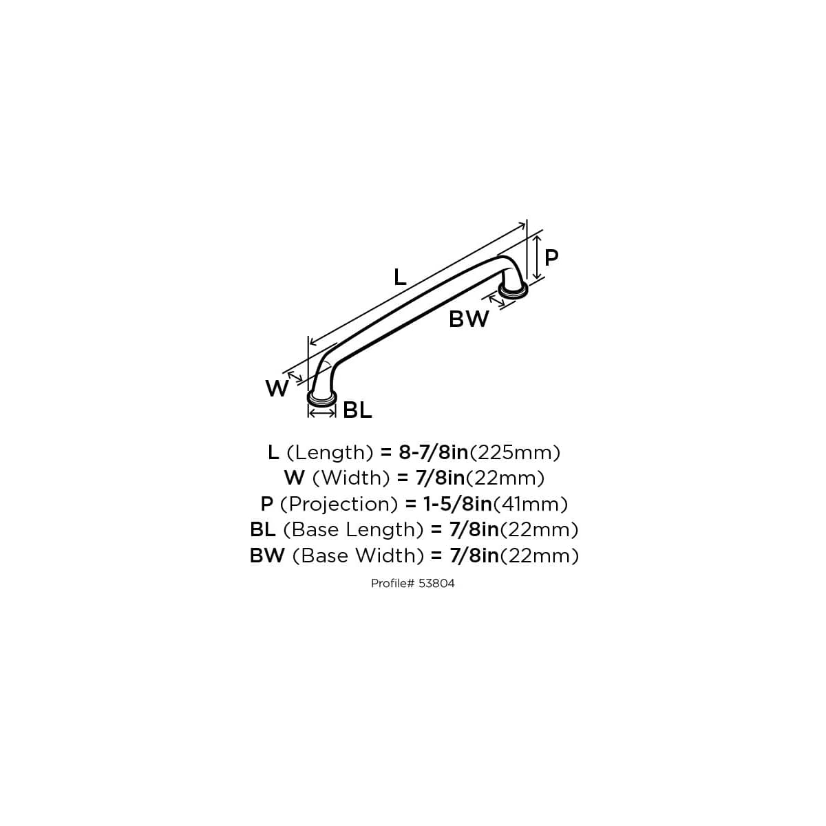 Amerock - BP53804BBR - Kane 8 Inch Center to Center Appliance Pull in Black Bronze