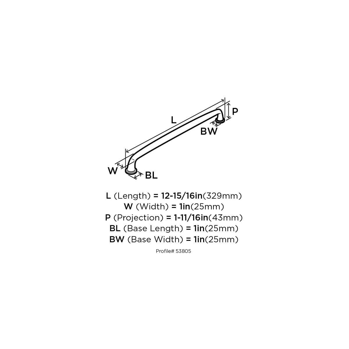 Amerock - BP53805BBR - Kane 12 Inch Center to Center Appliance Pull in Black Bronze