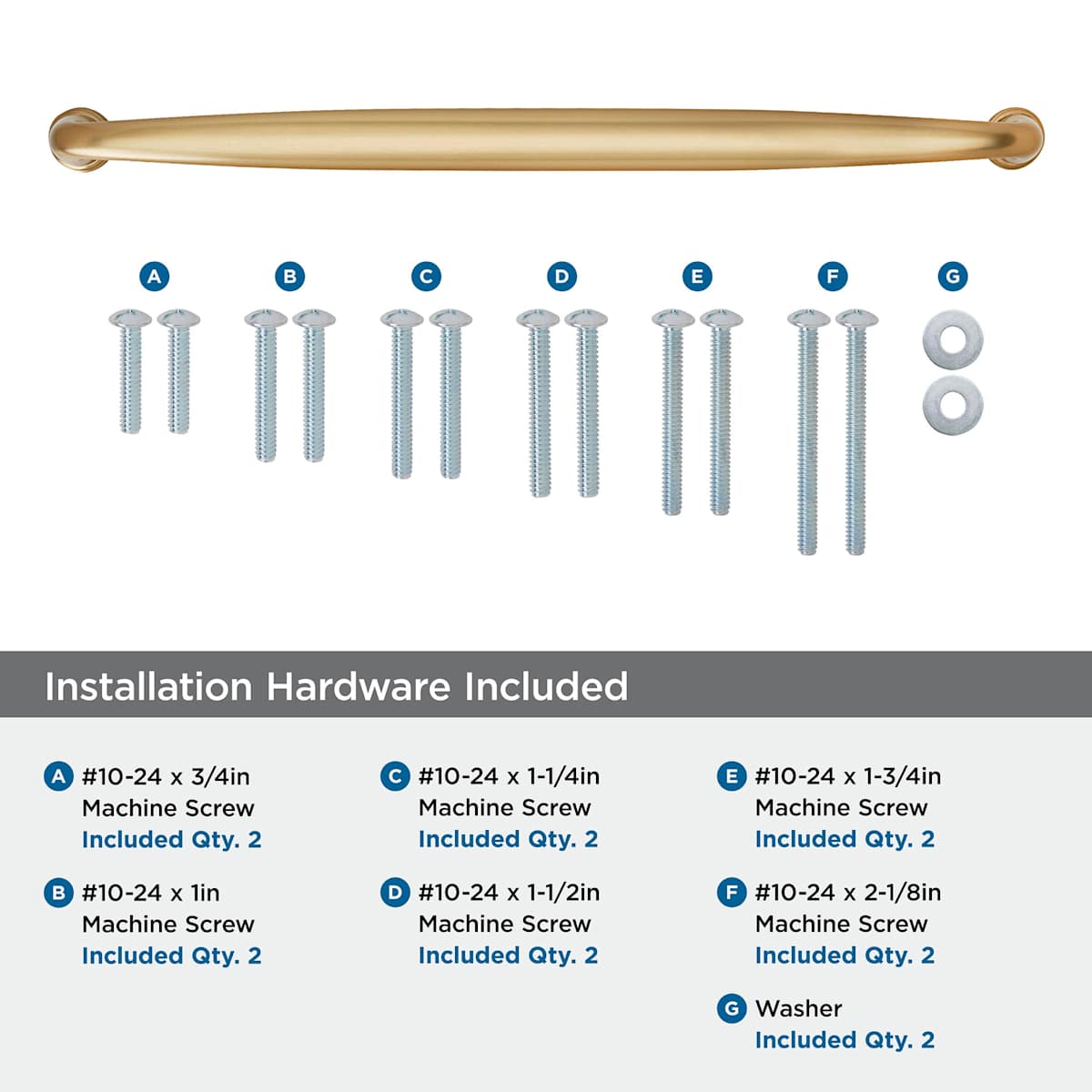 Amerock - BP53806G10 - Kane 18 Inch Center to Center Appliance Pull in Satin Nickel