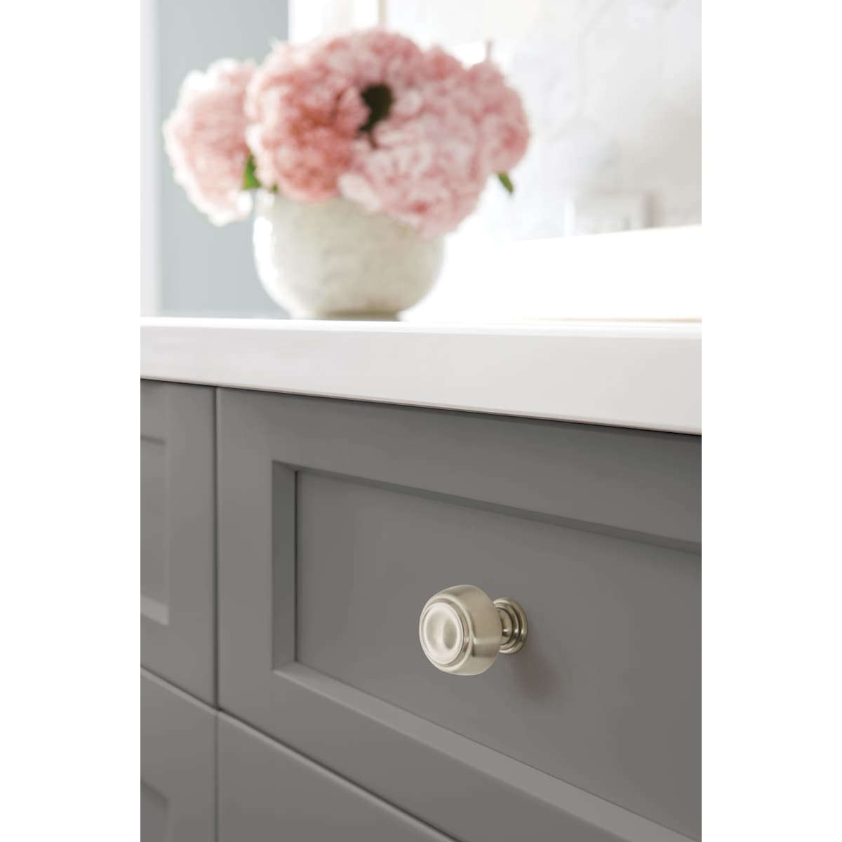 Amerock - BP538072G10 - Kane 1-5/8 Inch Mushroom Cabinet Knob in Satin Nickel