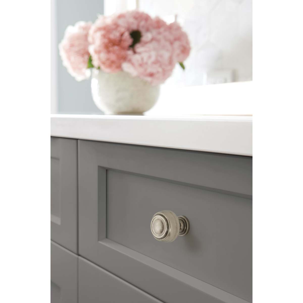 Amerock - BP538072G10 - Kane 1-5/8 Inch Mushroom Cabinet Knob in Satin Nickel