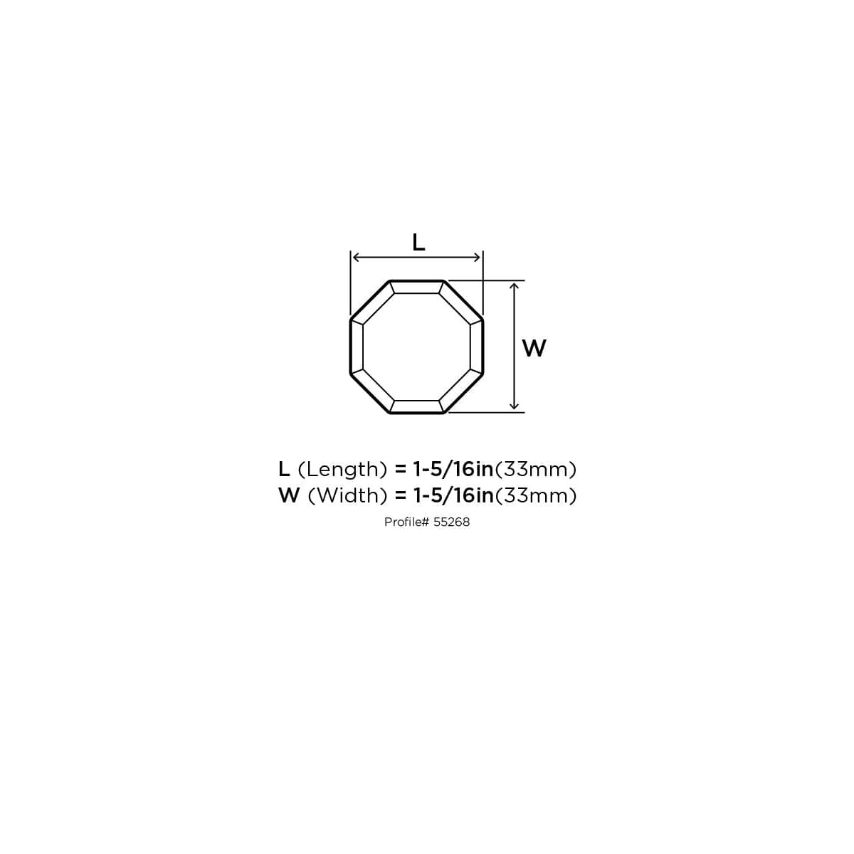 Amerock - BP55268CG10 - Traditional Classics 1-5/16 Inch Geometric Cabinet Knob in Satin Nickel