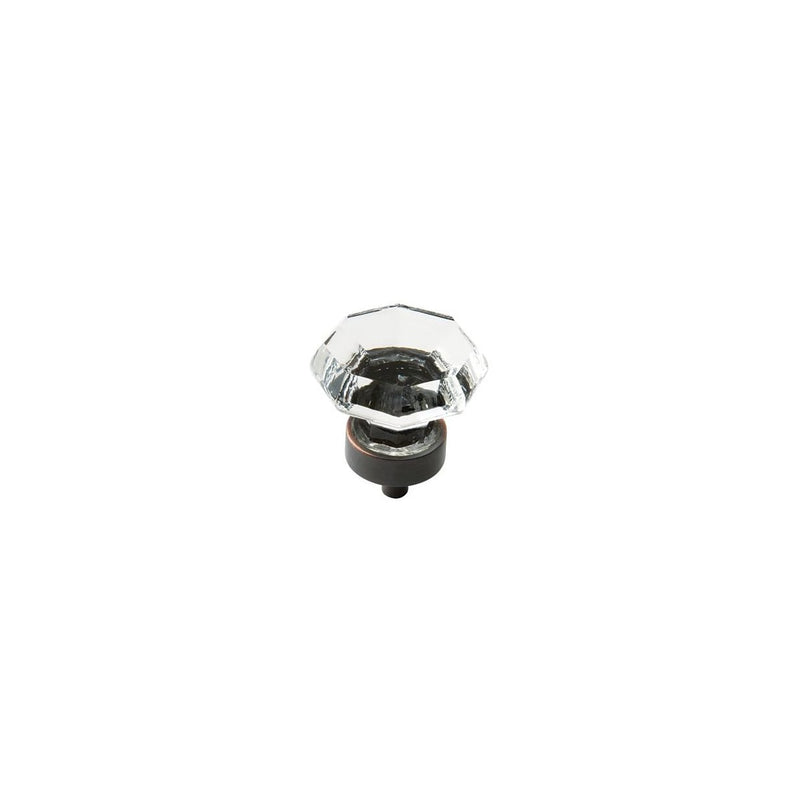 Amerock - BP55268CORB-10PACK - Traditional Classics 1-5/16 Inch Geometric Cabinet Knob - 10 Pack in Crystal Oil Rubbed Bronze