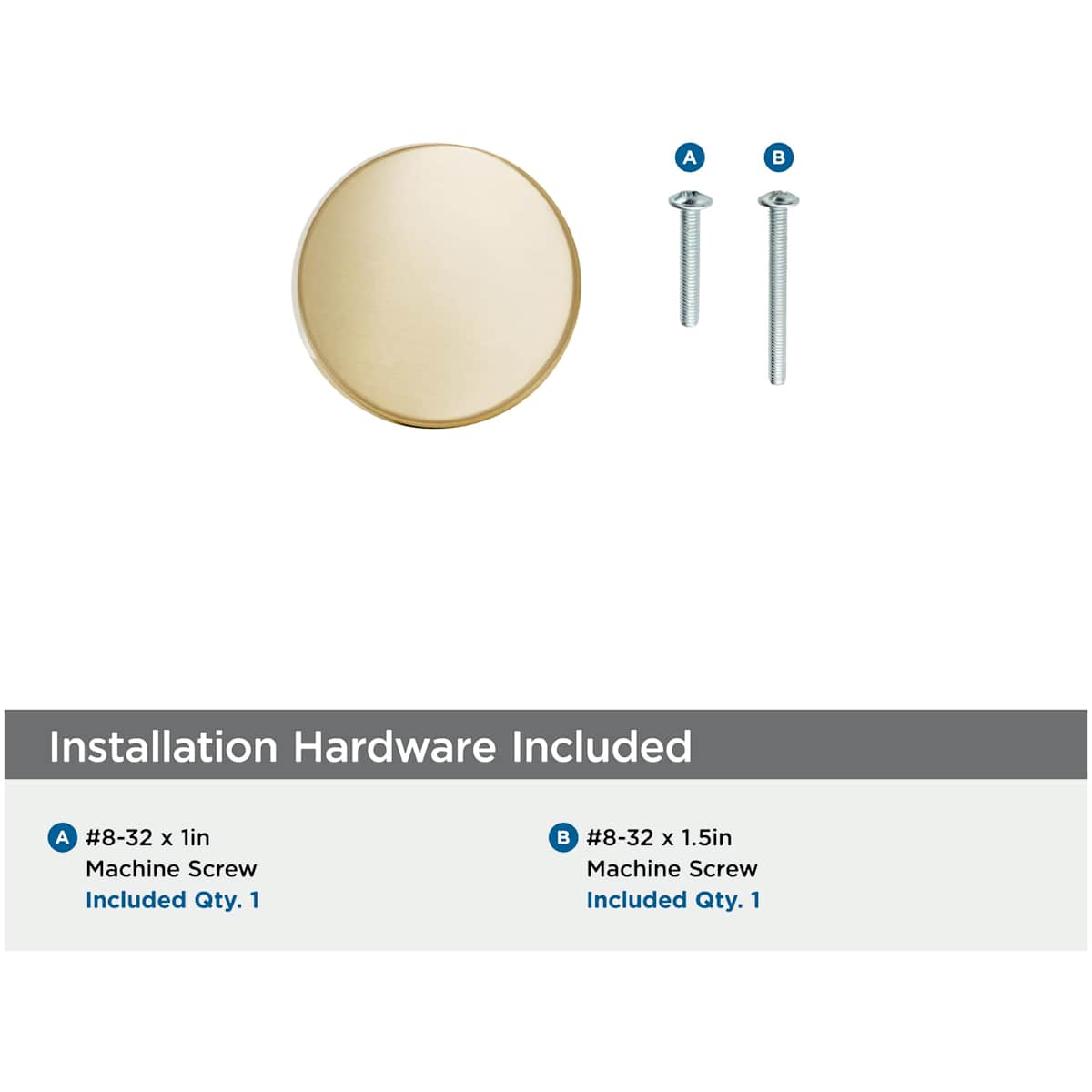 Amerock - BP55272BBZ - Blackrock 1-5/8 Inch Mushroom Cabinet Knob in Golden Champagne