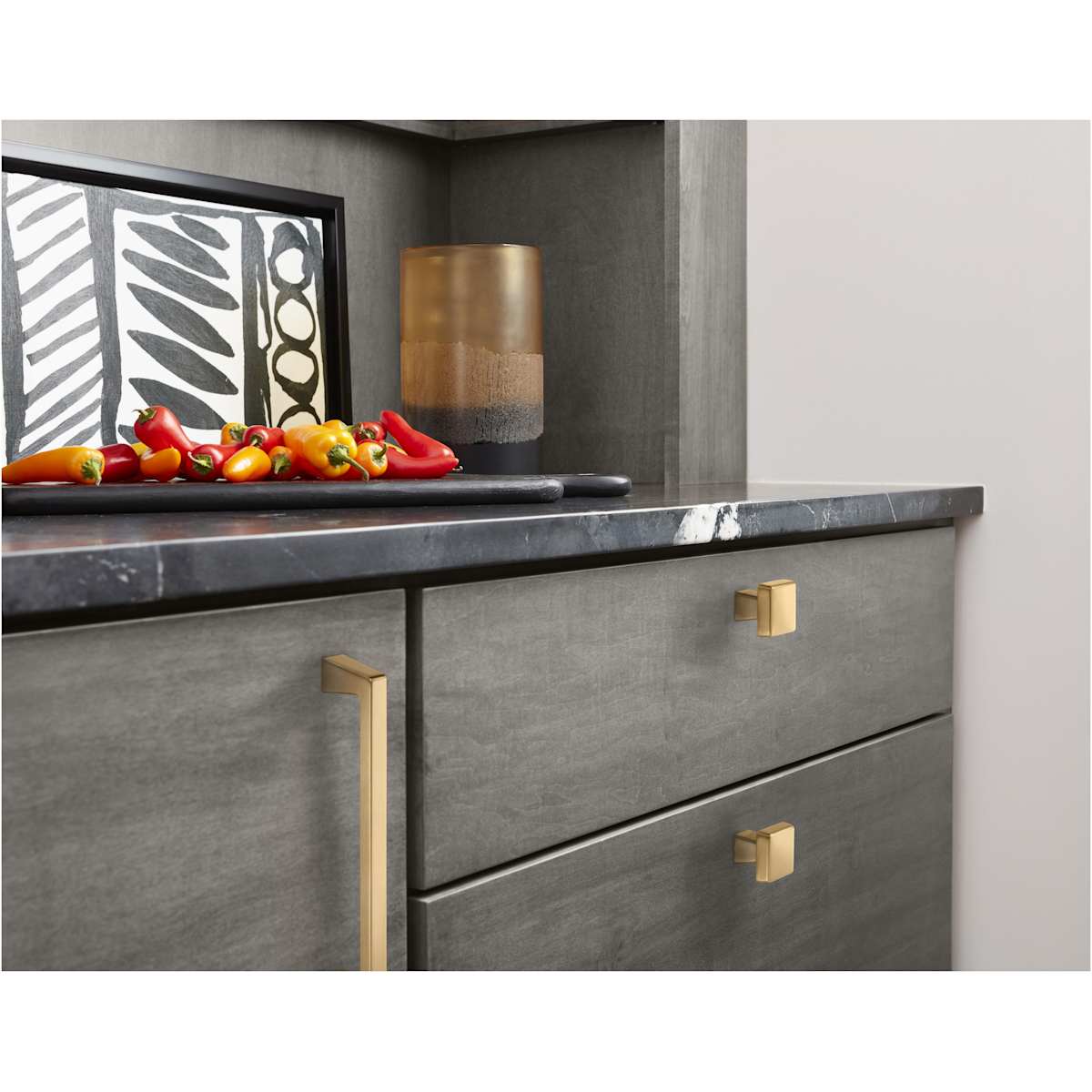 Amerock - BP55273BBR - Blackrock 1-1/2 Inch Square Cabinet Knob in Black Bronze