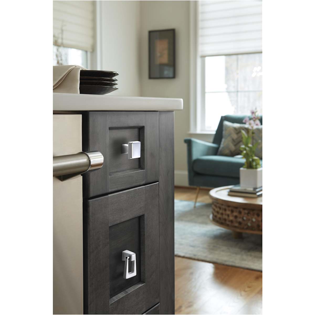 Amerock - BP55274CZ - Blackrock 0 Inch Center to Center Ring Cabinet Pull in Champagne Bronze