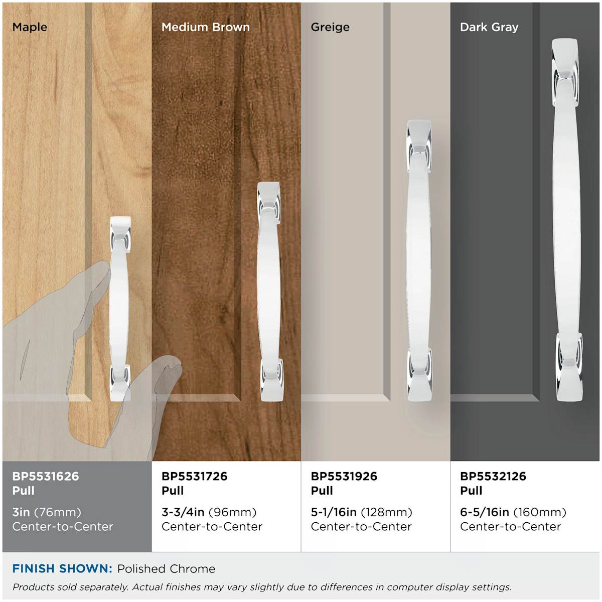 Amerock - BP55316CZ - Highland Ridge 3 Inch Center to Center Handle Cabinet Pull in Champagne Bronze