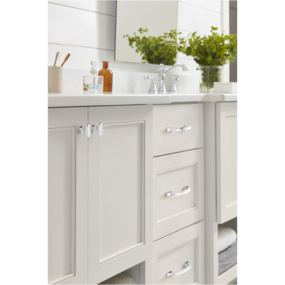 Amerock - BP55317BBZ - Highland Ridge 3-3/4 Inch Center to Center Handle Cabinet Pull in Golden Champagne