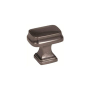 Amerock - BP55340GM-10PACK - Revitalize 1-1/4 Inch Rectangular Cabinet Knob - 10 Pack in Gunmetal