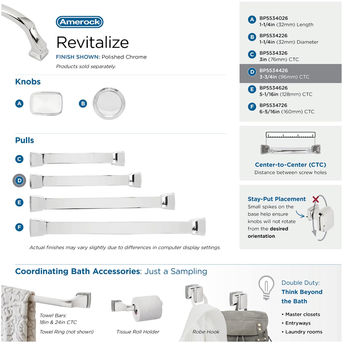 Amerock - BP55344BBZ - Revitalize 3-3/4 Inch Center to Center Handle Cabinet Pull in Golden Champagne
