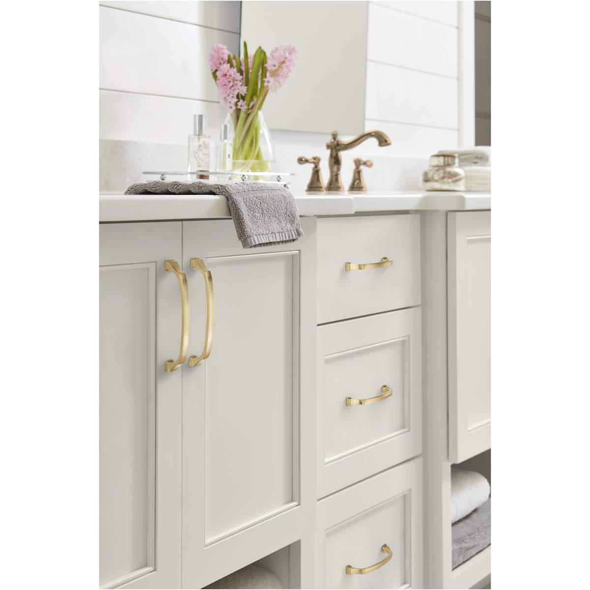Amerock - BP55347GB - Revitalize 6-5/16 Inch Center to Center Handle Cabinet Pull in Gilded Bronze