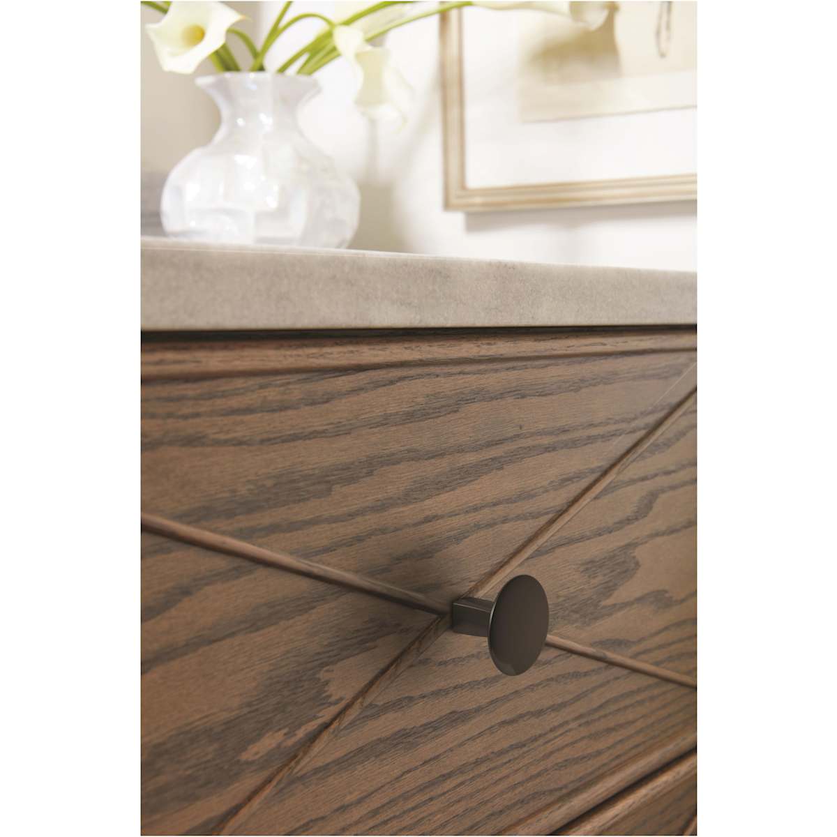 Amerock - BP55362MB - Riva 1-1/4 Inch Oval Cabinet Knob in Matte Black