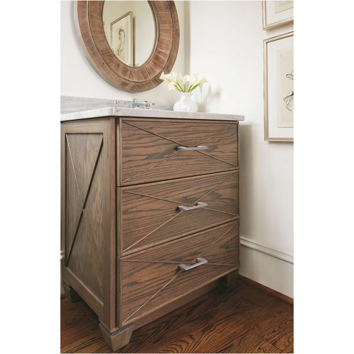 Amerock - BP55364G10 - Riva 3 Inch Center to Center Handle Cabinet Pull in Satin Nickel