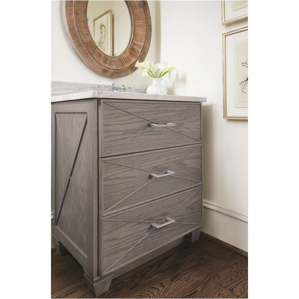 Amerock - BP55364G10 - Riva 3 Inch Center to Center Handle Cabinet Pull in Satin Nickel