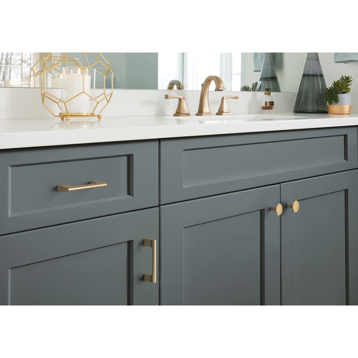 Amerock - BP55364G10 - Riva 3 Inch Center to Center Handle Cabinet Pull in Satin Nickel