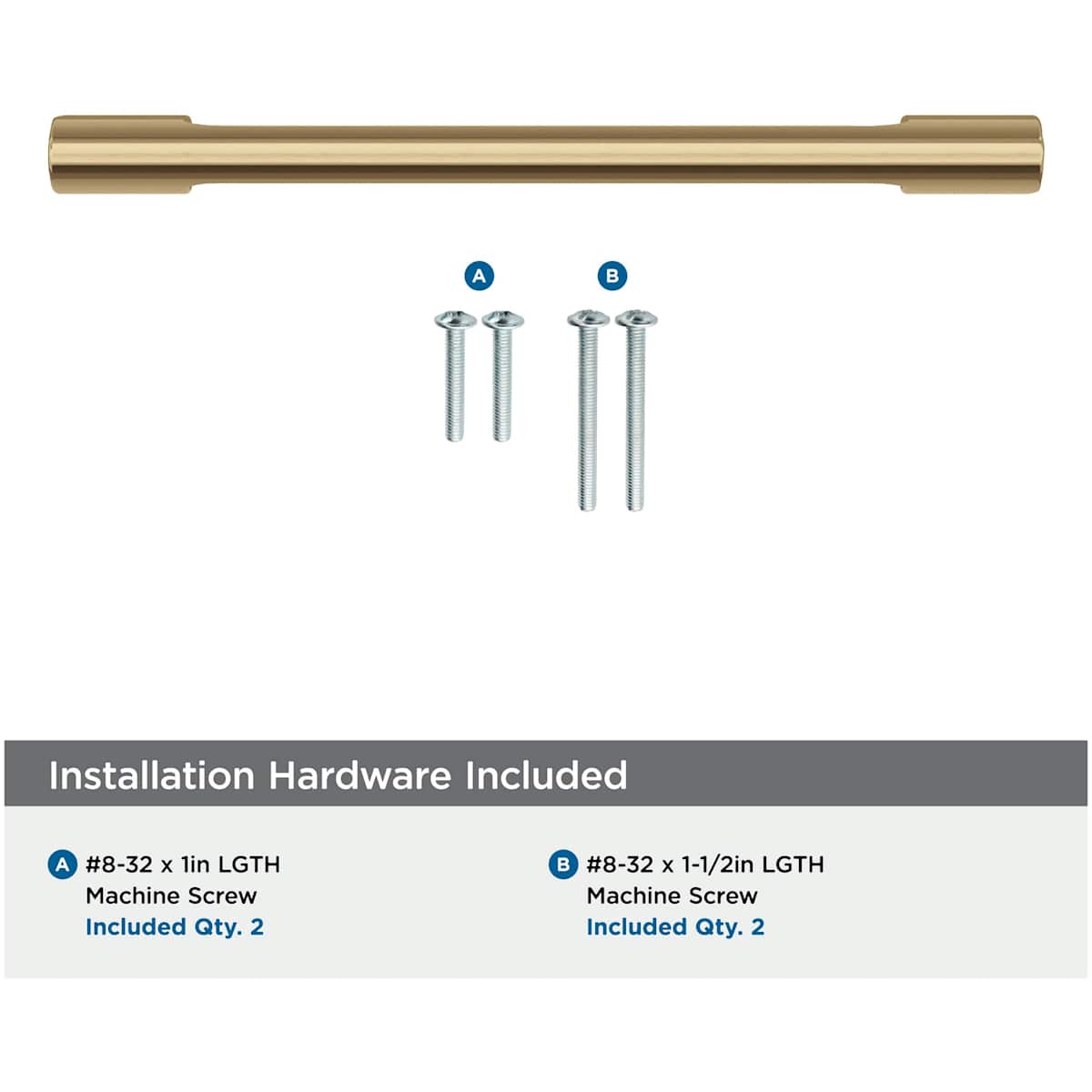 Amerock - BP55367BBZ - Riva 5-1/16 Inch Center to Center Handle Cabinet Pull in Golden Champagne