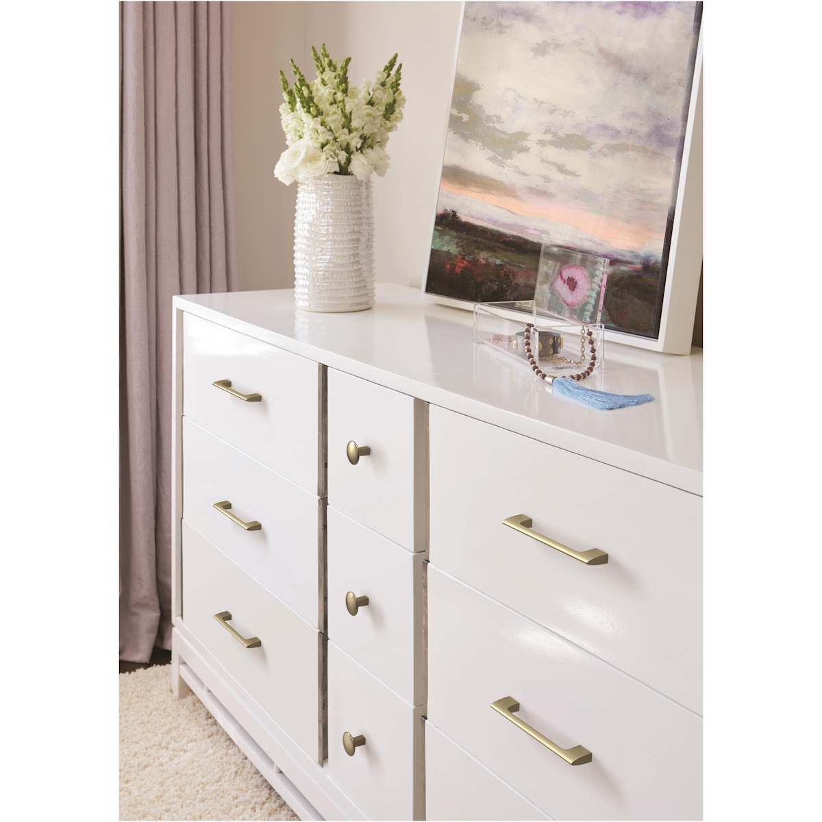 Amerock - BP55367BBZ - Riva 5-1/16 Inch Center to Center Handle Cabinet Pull in Golden Champagne