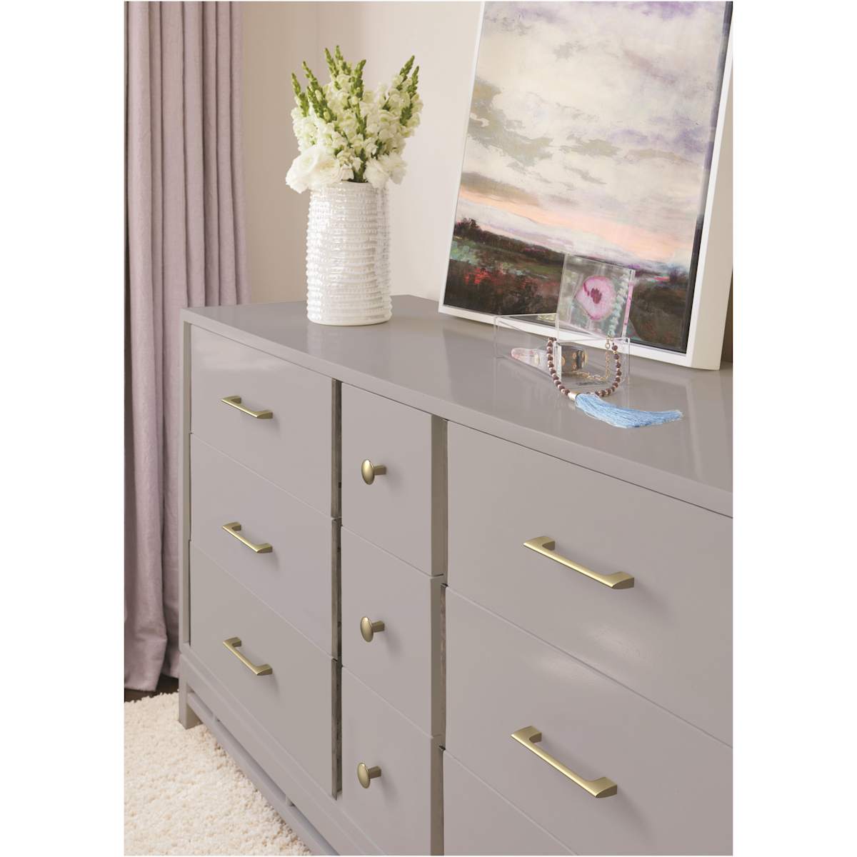 Amerock - BP55367BBZ - Riva 5-1/16 Inch Center to Center Handle Cabinet Pull in Golden Champagne