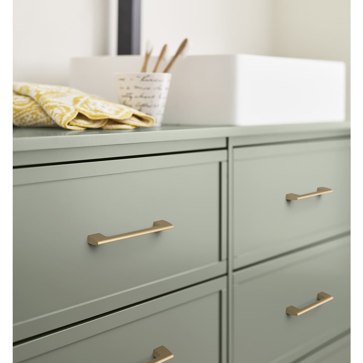 Amerock - BP55367BBZ - Riva 5-1/16 Inch Center to Center Handle Cabinet Pull in Golden Champagne