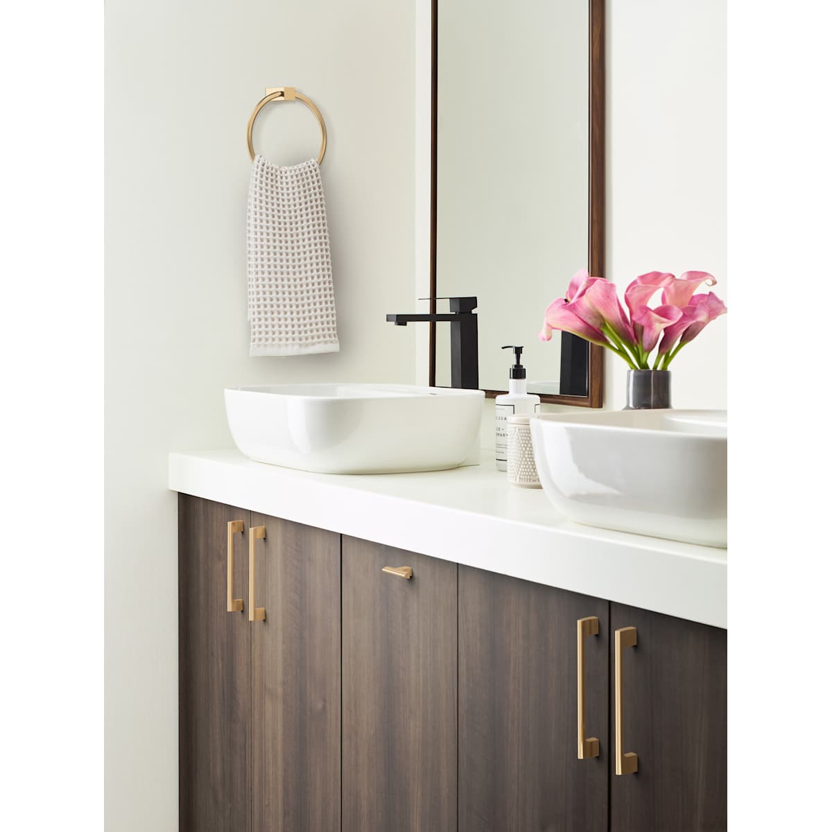Amerock - BP55368CZ - Riva 6-5/16 Inch Center to Center Handle Cabinet Pull in Champagne Bronze