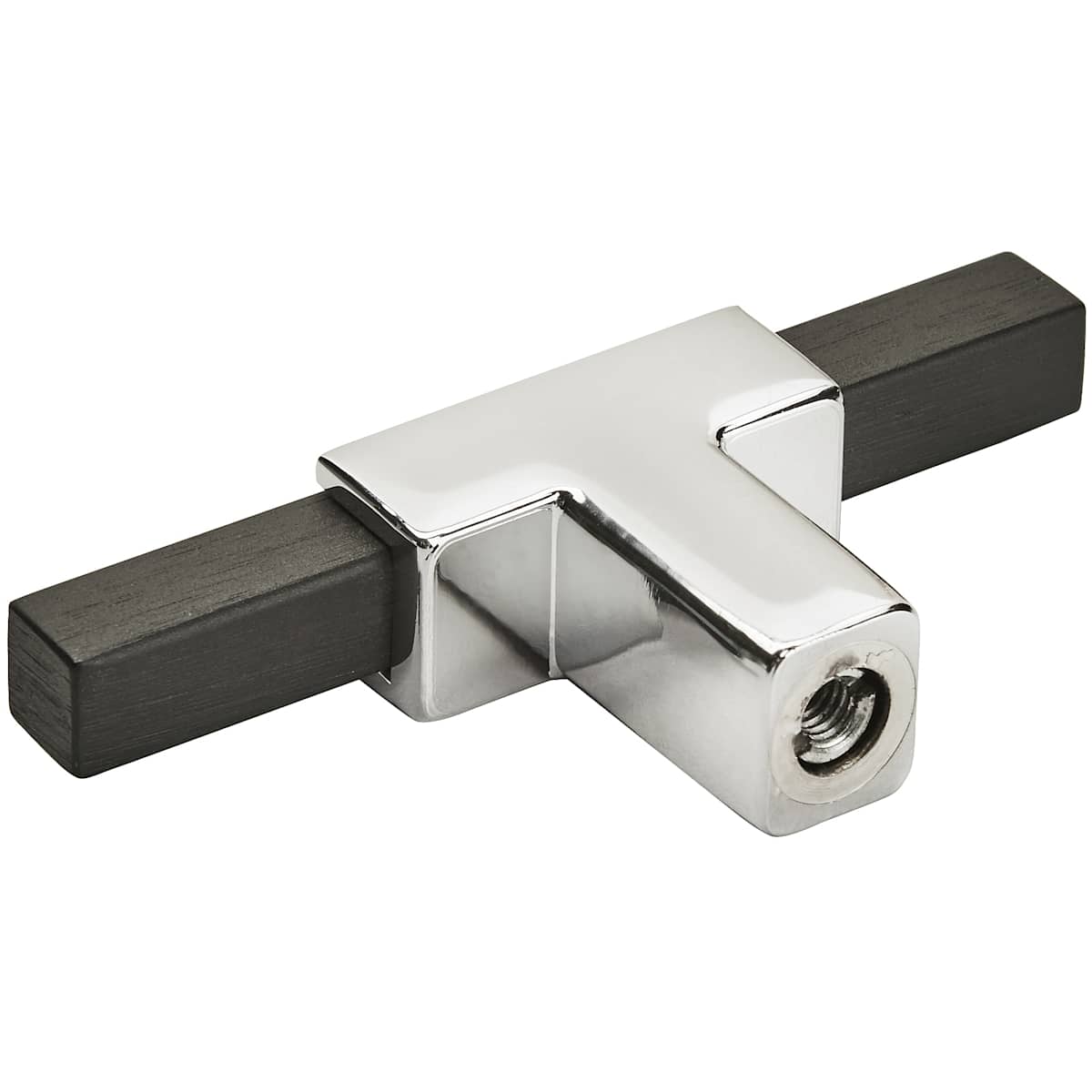 Amerock - BP6726BCR - Urbanite 1/2 Inch Bar Cabinet Knob in Polished Chrome / Black Chrome