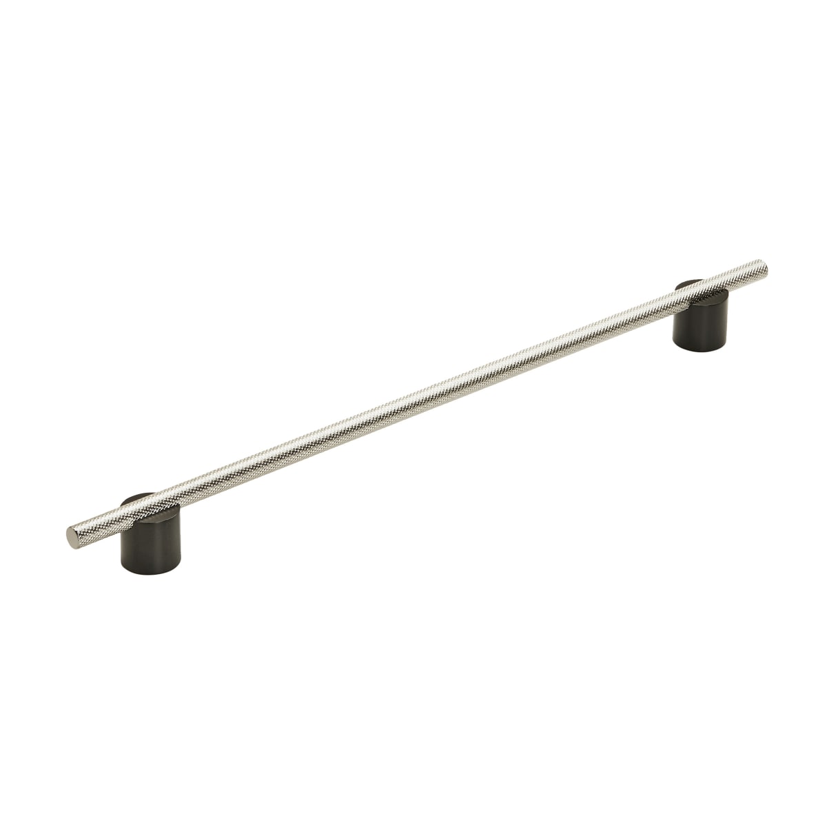 Amerock - BP7414320MBPN - Transcendent 12-5/8 Inch Center to Center Bar Cabinet Pull in Matte Black / Polished Nickel