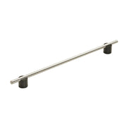 Amerock - BP7414320MBPN - Transcendent 12-5/8 Inch Center to Center Bar Cabinet Pull in Matte Black / Polished Nickel
