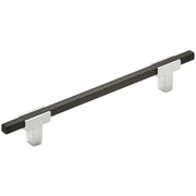 Amerock - BP77816026BMB - Urbanite 6-5/16 Inch Center to Center Bar Cabinet Pull in Polished Chrome / Brushed Matte Black
