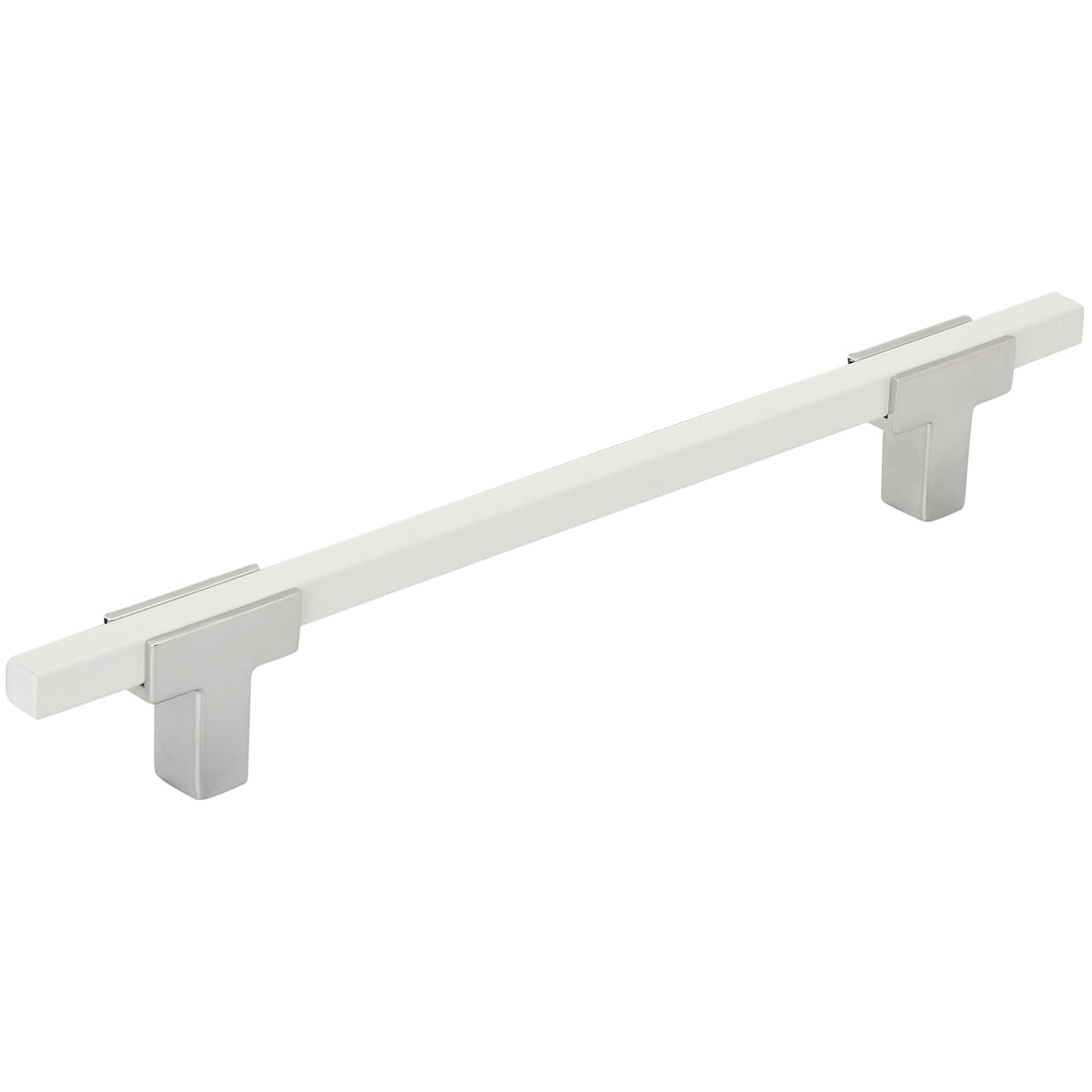 Amerock - BP77816026WHT - Urbanite 6-5/16 Inch Center to Center Bar Cabinet Pull in Polished Chrome / White