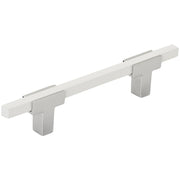 Amerock - BP7789626WHT - Urbanite 3-3/4 Inch Center to Center Bar Cabinet Pull in Polished Chrome / White