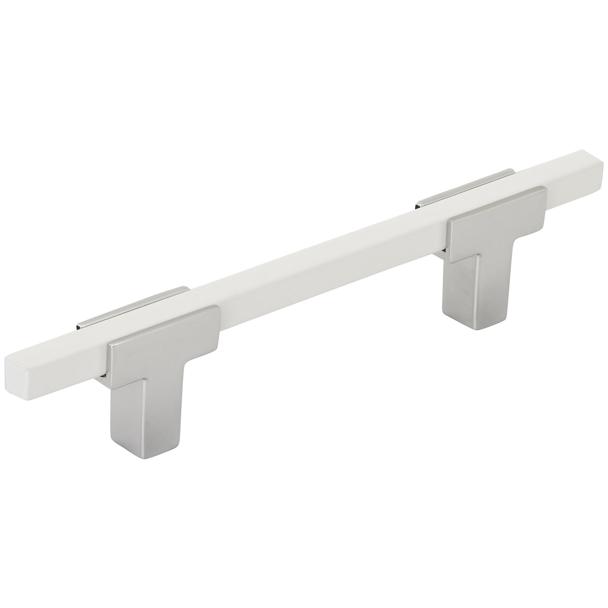 Amerock - BP7789626WHT - Urbanite 3-3/4 Inch Center to Center Bar Cabinet Pull in Polished Chrome / White