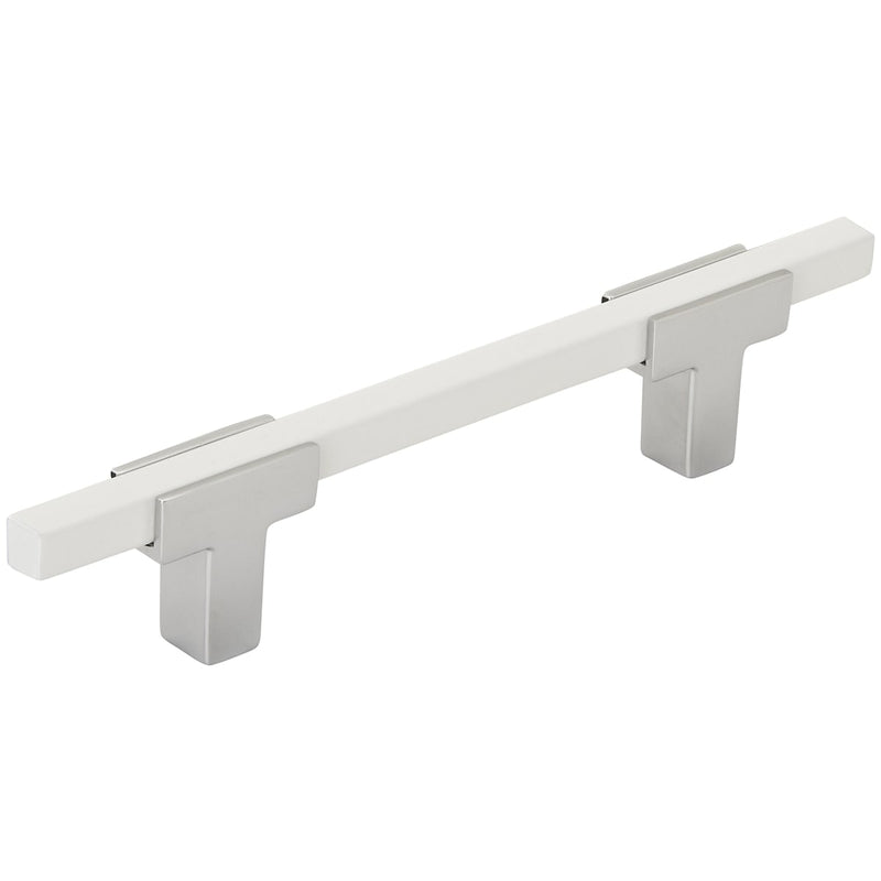 Amerock - BP7789626WHT - Urbanite 3-3/4 Inch Center to Center Bar Cabinet Pull in Polished Chrome / White