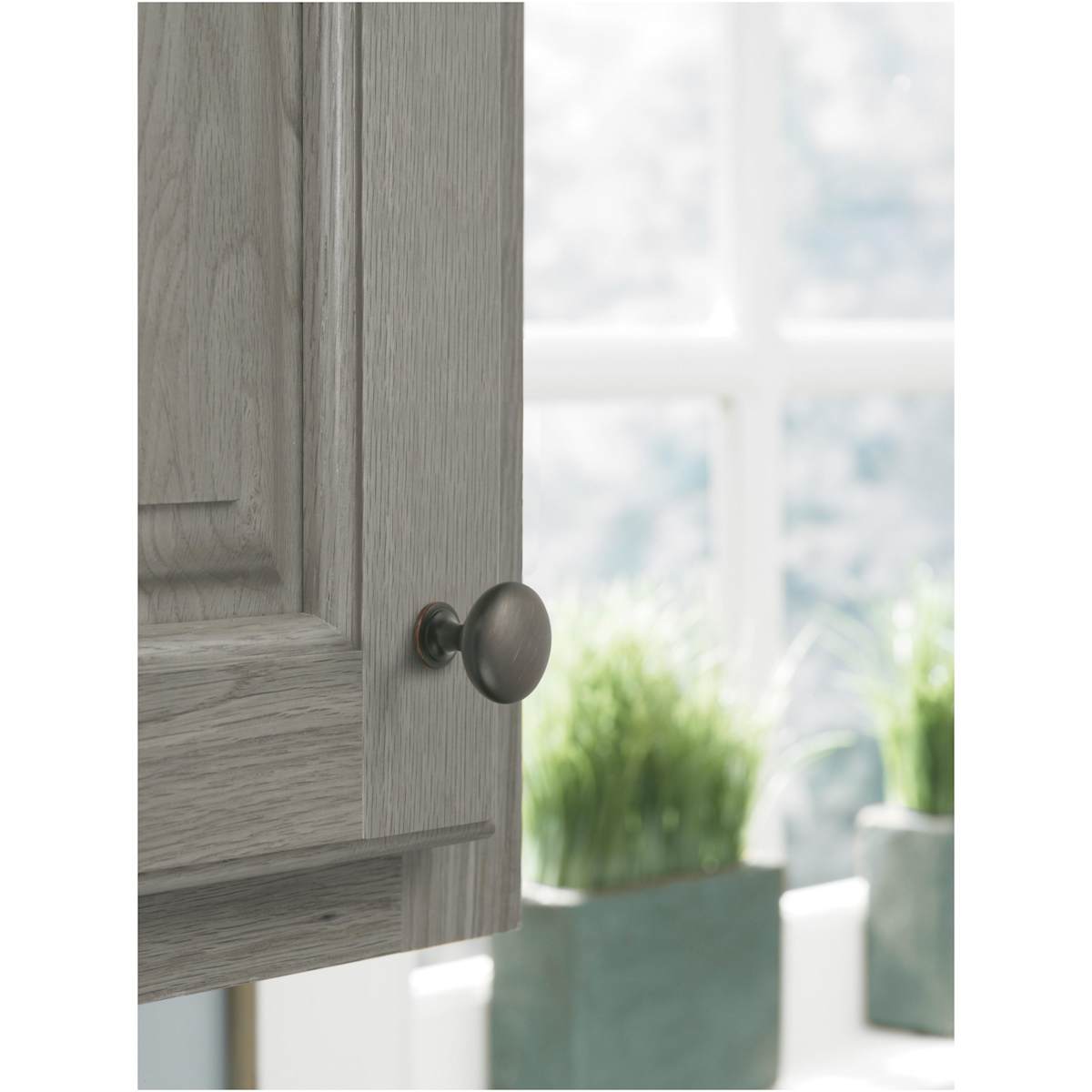 Amerock - Ravello-36-HW-BBZ - Edona (4) 1-1/4 Inch Mushroom Cabinet Knob - 4 Pack in Golden Champagne