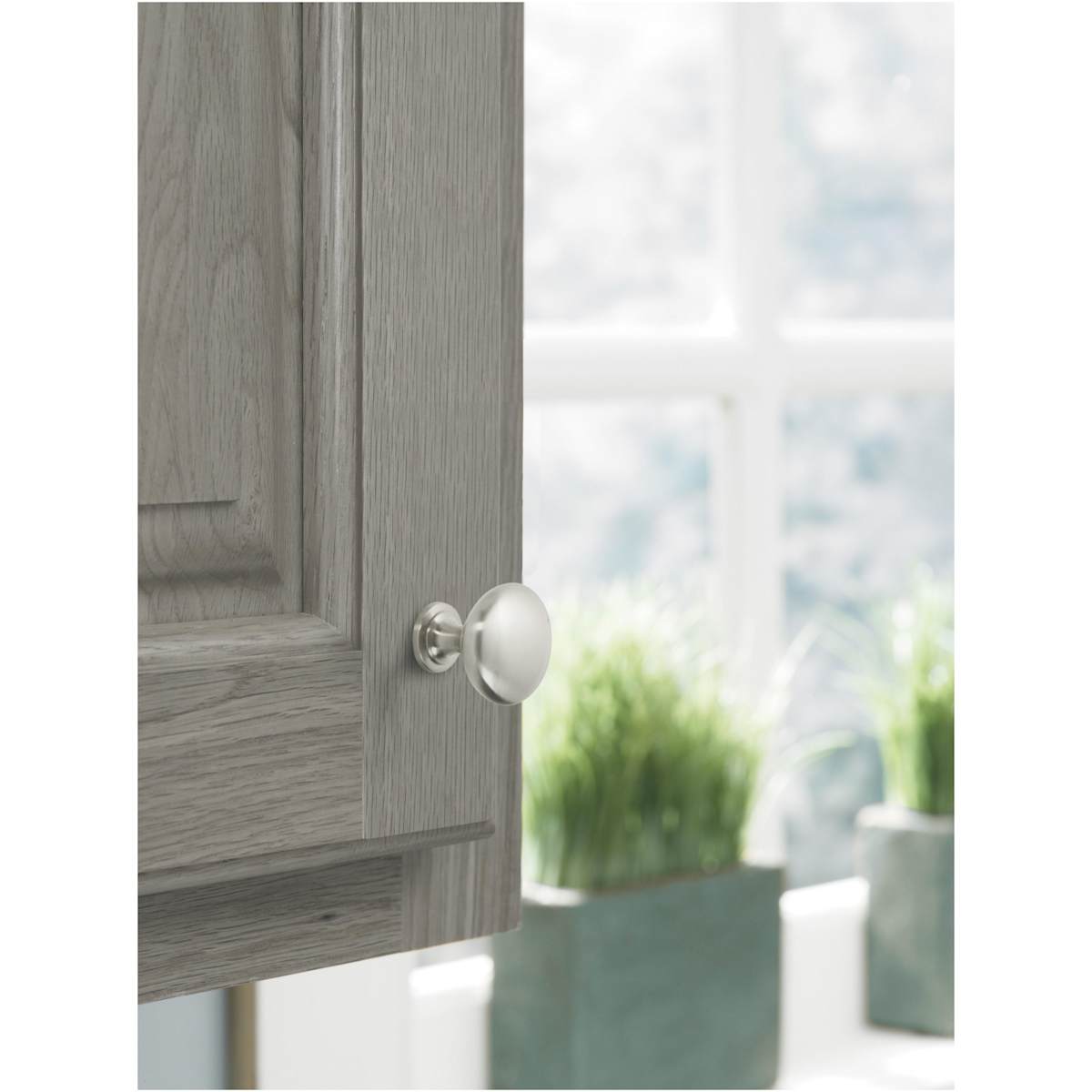 Amerock - Ravello-48-HW-AS - Edona 1-1/4 Inch Mushroom Cabinet Knob - 6 Pack in Antique Silver