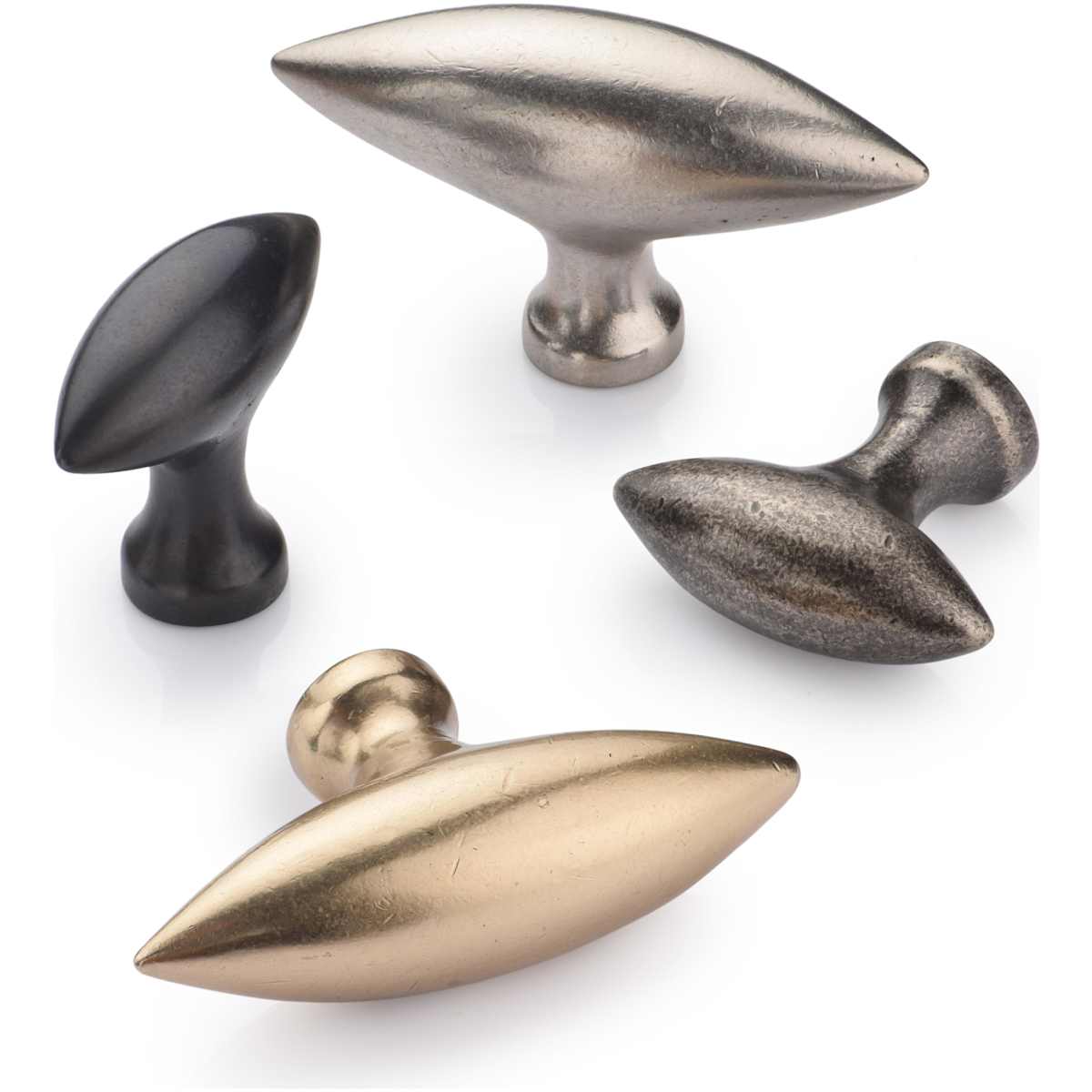 Ashley Norton - TC.112 3 - Solid Bronze Cleat 3 Inch Oval Cabinet Knob in Distressed Black